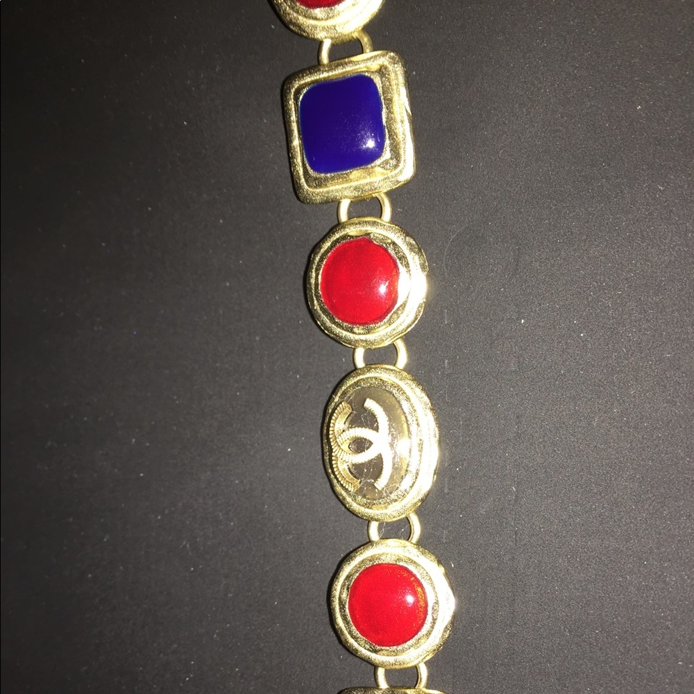 Chanel vintage gold tone adjustable necklace